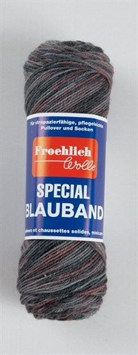 7447 Grå/Masala Print, Blauband fra Froehlich Wolle